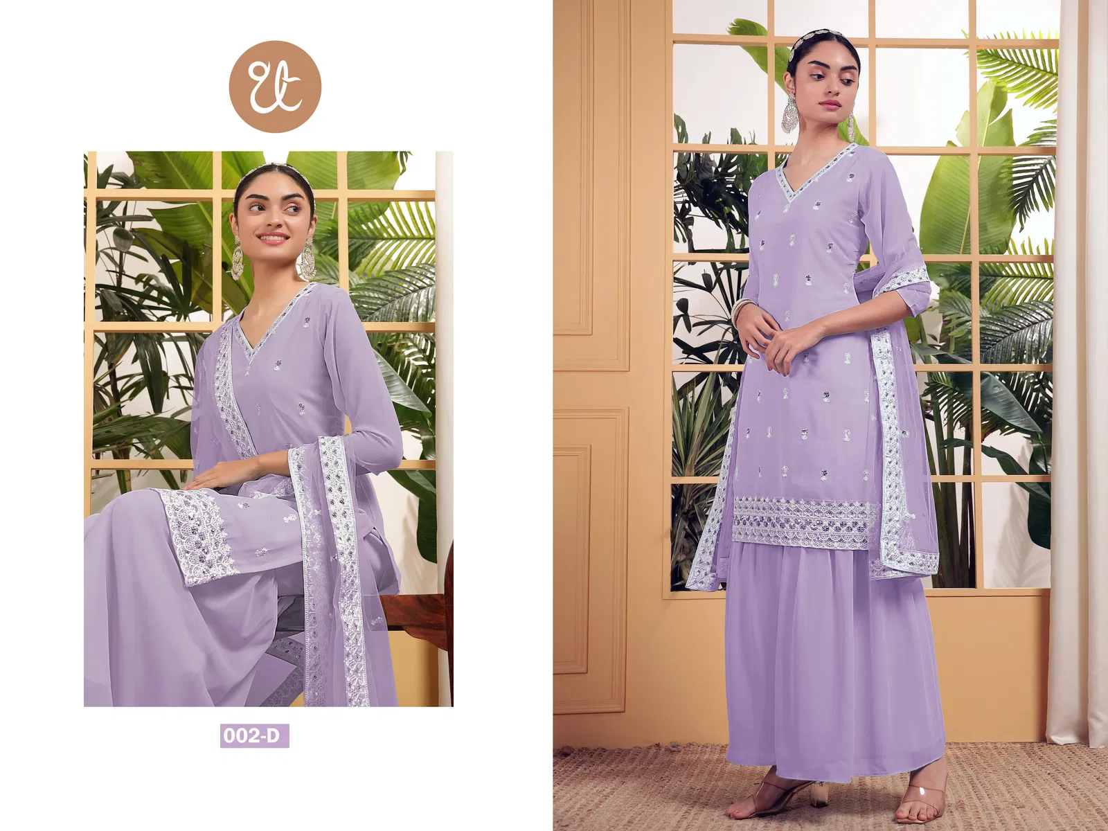 Tt 002 A to D Georgette Readymade Suits Suppliers In India